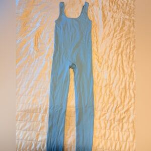 Forever21 Blue Ribbed Jumpsuit